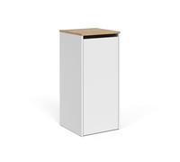 Vicco Mueble de baño Viktor, Blanco/Artesano, 40.2 x 88.2 cm | con cesto para la ropa, con cesta de ropa integrada para un almacenamiento discreto