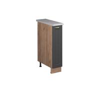 Vicco Mueble de botica Fame-Line, Antracita-Oro Landhaus/Roble Dorado, 20 cm, ET Mármol, para Combinar con Otros módulos de la Serie Fame-Line