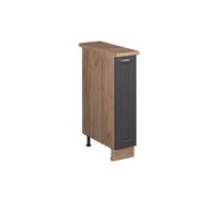 Vicco Mueble de botica Fame-Line, Antracita-Oro Landhaus/Roble Dorado, 20 cm, ET Roble, para Combinar con Otros módulos de la Serie Fame-Line