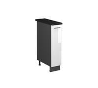 Vicco Mueble de botica Fame-Line, Blanco Alto Brillo/Antracita, 20 cm