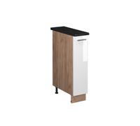 Vicco Mueble de botica Fame-Line, Blanco Alto Brillo/Roble Dorado, 20 cm