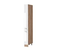 Vicco Mueble de botica Fame-Line, Blanco Alto Brillo/Roble Dorado, 20 cm