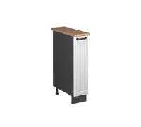 Vicco Mueble de botica Fame-Line, Blanco casa de Campo/Antracita, 20 cm, ET Roble, para Combinar con Otros módulos de la Serie Fame-Line
