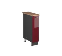 Vicco Mueble de botica Fame-Line, Rojo Burdeos Alto Brillo/Antracita, 20 cm, ET Roble, para Combinar con Otros módulos de la Serie Fame-Line