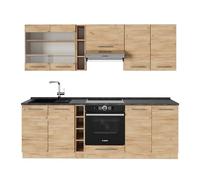 Vicco Mueble de Cocina Fame-Line, Roble Dorado, 235 cm sin encimera