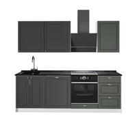 Vicco Mueble de Cocina Fame-Line Verde Dorado Casa de Campo/Blanco 230 cm
