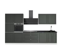 Vicco Mueble de Cocina Fame-Line Verde Dorado Casa de Campo/Blanco 340 cm