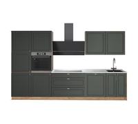 Vicco Mueble de Cocina Fame-Line Verde Dorado Casa de Campo/Roble 340 cm