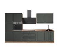 Vicco Mueble de Cocina Fame-Line, Verde Dorado Casa de Campo/Roble Dorado, 340 cm, ET Roble, para ampliación Individual con módulos compatibles
