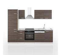 Vicco Mueble de Cocina Optima, Precioso Gris/Blanco, 270 cm sin encimera, Apto para disposición y ampliación Individual