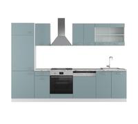 Vicco Mueble de Cocina R-Line, Azul-Gris-Blanco, 300 cm sin encimera, Apto para la disposición Individual y ampliación de los módulos