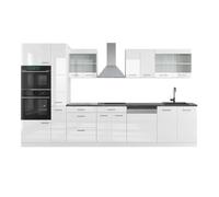 Vicco Mueble de Cocina R-Line, Blanco Alto Brillo/Blanco, 350 cm