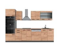 Vicco Mueble de Cocina R-Line, Roble Dorado, 300 cm