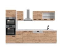 Vicco Mueble de Cocina R-Line, Roble Dorado, 300 cm