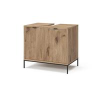 Vicco Mueble Lavabo Eliza, Roble Vikingo, 70 x 63 cm con 2 Puertas, para Guardar artículos de baño y Productos de Cuidado Personal