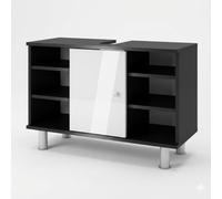 Vicco Mueble para Lavabo Fynn, Antracita/Blanco Alto Brillo, 80 x 54 cm