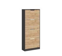 Vicco Mueble zapatero Luca, Antracita/roble dorado, 59 x 137 cm