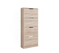 Vicco Mueble zapatero Luca, Sonoma, 59 x 137 cm | con 4 cajones abatibles, para guardar zapatos, combinable con la serie Luca