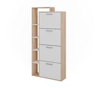 Vicco Mueble zapatero Orlando, Blanco/Sonoma, 80 x 166.1 cm