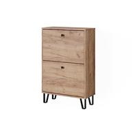 Vicco Mueble zapatero Siri, Roble dorado, 60 x 92 cm con 2 cajones abatibles
