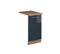 Vicco Panel Frontal del lavavajillas Fame-Line, Azul Oscuro Alto Brillo, 45 cm, ET Roble