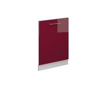 Vicco Panel Frontal del lavavajillas Fame-Line Rojo Burdeos Brillo 60 cm