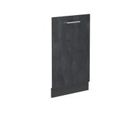 Vicco Panel Frontal del lavavajillas R-Line, Hormigón Negro, 45 cm | Para lavavajillas totalmente integrado 45 cm · Sin encimera · A juego con el frente de cocina · Libremente combinable