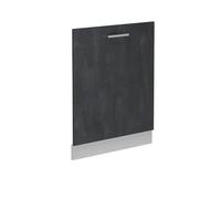 Vicco Panel Frontal del lavavajillas R-Line, Hormigón Negro, 60 cm sin encimera, para combinación Libre Dentro de Sistemas de Cocina modulares
