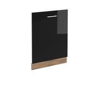 Vicco Panel Frontal del lavavajillas R-Line, Negro Brillo Intenso, 60 cm sin encimera, para combinación Libre Dentro de Sistemas de Cocina modulares