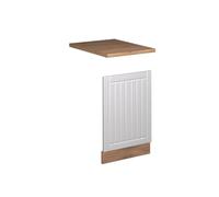 Vicco Panel Frontal Fame-Line, Blanco casa de Campo/Roble Dorado, 45 cm | Frente de MDF · Encimera in juego con el frente de cocina · Tiradores de metal · Fácil integración