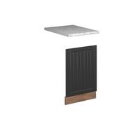 Vicco Panel Frontal Fame-Line, Gris Oscuro/Roble Dorado, 45 cm | Frente de MDF · Encimera in juego con el frente de cocina · Tiradores de metal · Fácil integración