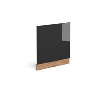 Vicco Panel Frontal R-Line, Antracita Alto Brillo, 60 cm | Para lavavajillas semiintegrado 60 cm · Sin encimera · A juego con el frente de cocina · Libremente combinable