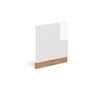 Vicco Panel Frontal R-Line, Blanco Alto Brillo, 60 cm | Para lavavajillas semiintegrado 60 cm · Sin encimera · A juego con el frente de cocina · Libremente combinable