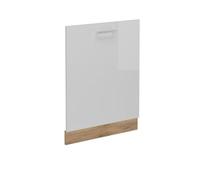 Vicco Panel Frontal R-Line, Blanco Alto Brillo, 60 cm | Para lavavajillas totalmente integrado 60 cm · Sin encimera · A juego con el frente de cocina · Libremente combinable