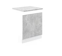 Vicco Panel Frontal R-Line, Hormigón, 60 cm | Para lavavajillas semiintegrado 60 cm · Encimera in juego con el frente de cocina · Libremente combinable