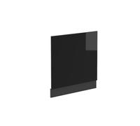 Vicco Panel Frontal R-Line, Negro Brillo Intenso, 60 cm | Para lavavajillas semiintegrado 60 cm · Sin encimera · A juego con el frente de cocina · Libremente combinable