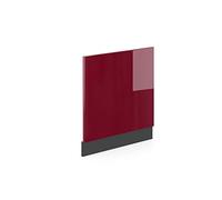 Vicco Panel Frontal R-Line, Rojo, 60 cm | Para lavavajillas semiintegrado 60 cm · Sin encimera · A juego con el frente de cocina · Libremente combinable