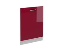 Vicco Panel Frontal R-Line, Rojo de Alto Brillo, 60 cm | Para lavavajillas totalmente integrado 60 cm · Sin encimera · A juego con el frente de cocina · Libremente combinable
