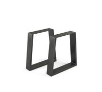 Vicco Patas de Mesa, Negro, 40.1 x 42 cm | Trapezoidal, para un montaje sencillo en mesas de comedor y encimeras