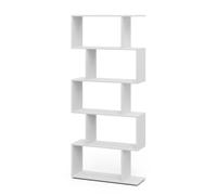 Vicco Separador de ambientes Levio, Blanco, 70 x 164.1 cm | 5 compartimentos, plegable, utilizable como separador de ambientes y protección visual flexible