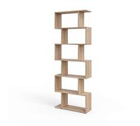 Vicco Separador de ambientes Levio, Sonoma, 70 x 192.2 cm, para una división Flexible del Espacio en Forma de Z, colocable por Ambos Lados