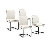 Vicco Silla basculante Eleganza, Beige, Juego de 4