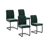 Vicco Silla basculante Eleganza, Verde, Juego de 4