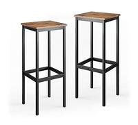 Vicco Taburete de Bar Conjunto de 2 "Fyrk, Roble rústico, 32 x 78 cm 2 Partes, Apto para Barras y encimeras de Cocina, apilable para Almacenamiento