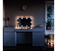Vicco Tocador Lilli, Blanco Alto Brillo, 190 cm con iluminación LED