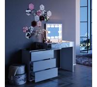 Vicco Tocador Lotos, Blanco, 117 cm con iluminación LED