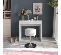 Vicco Tocador Sherry, Blanco/Blanco Alto Brillo, 81.4 cm con Taburete