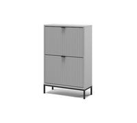 Vicco Zapatera abatible Eliza, Gris, 60 x 92 cm con cajones, para guardar zapatos en el pasillo o la entrada