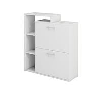 Vicco Zapatera abatible Tobias, Blanco, 80 x 90 cm, para guardar y organizar hasta 16 pares de zapatos