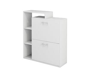 Vicco Zapatera abatible Tobias, Blanco, 80 x 90 cm, para guardar y organizar hasta 16 pares de zapatos